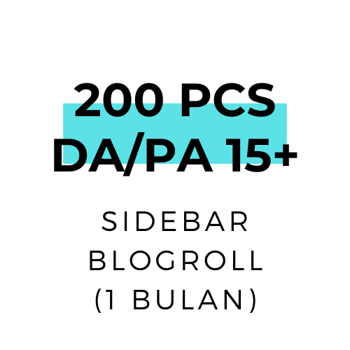 200 PCS sidebar blogroll 1 bulan