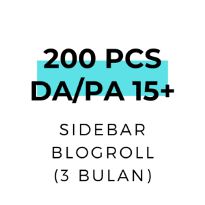 200 PCS sidebar blogroll 3 bulan