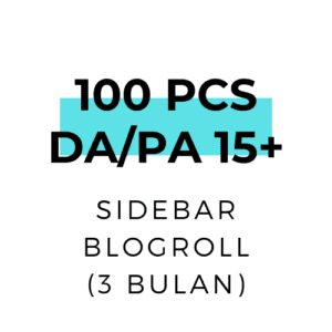 100 PCS sidebar blogroll 3 bulan