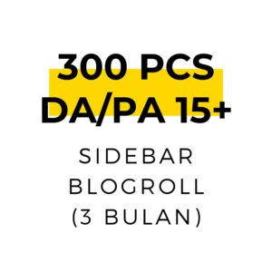 300 PCS sidebar blogroll 3 bulan