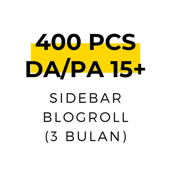 400 PCS sidebar blogroll 3 bulan
