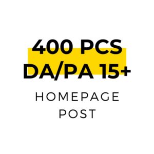 400 pcs homepage post