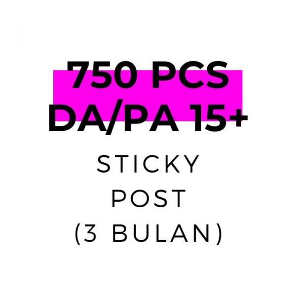 750 PBN Sticky Homepage Post (3 Bulan)