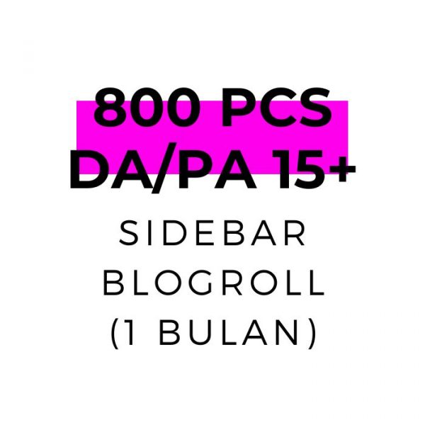 800 PBN Sidebar Blogroll (1 Bulan)