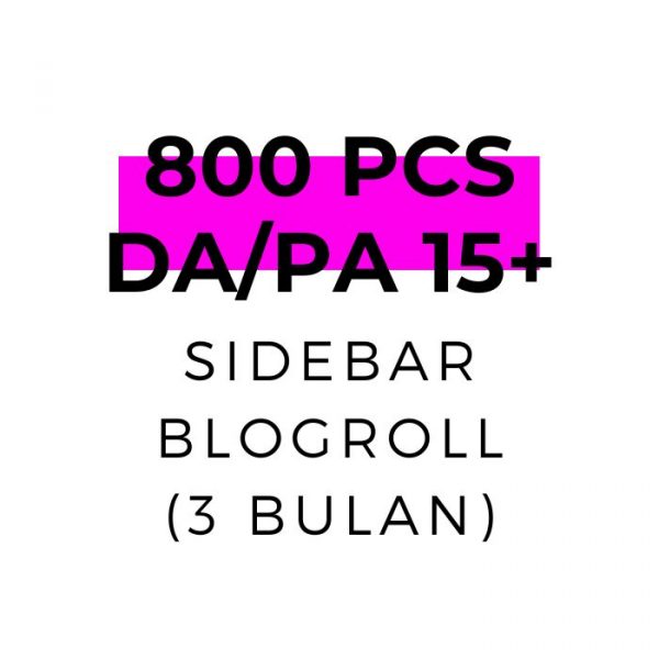 800 PBN Sidebar Blogroll (3 Bulan)