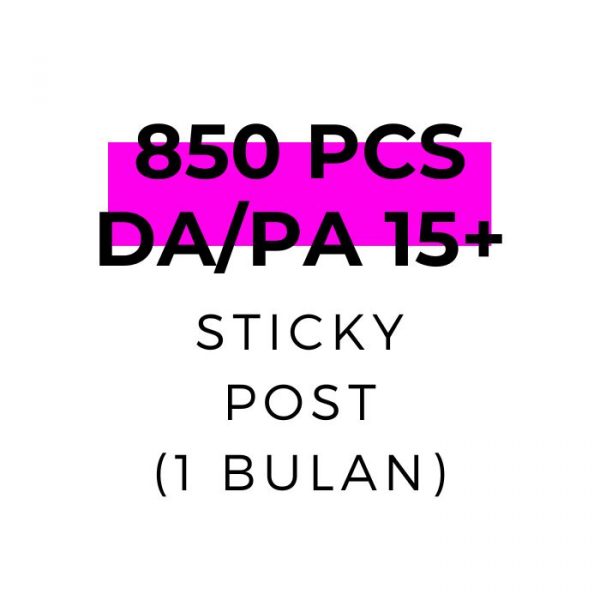 850 PBN Sticky Homepage Post (1 Bulan)