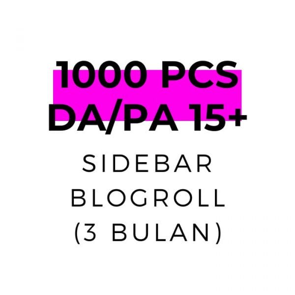 1000 PBN Sidebar Blogroll (3 Bulan)