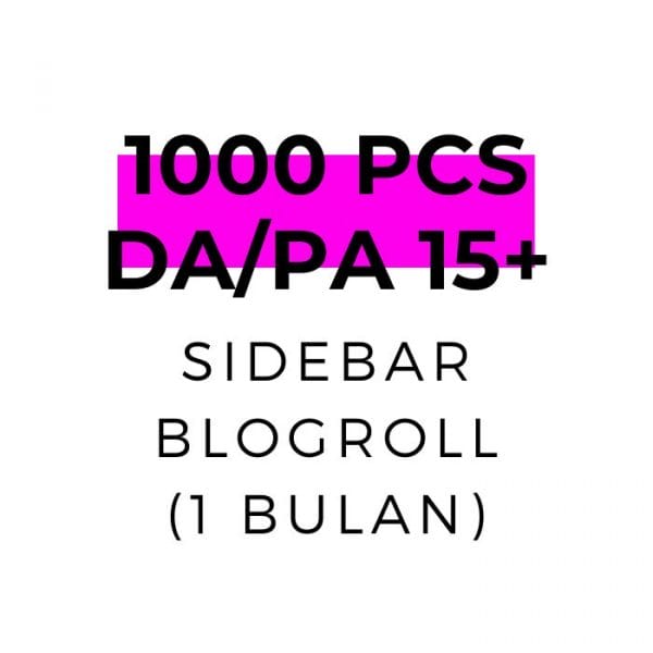 1000 PBN Sidebar Blogroll (1 Bulan)