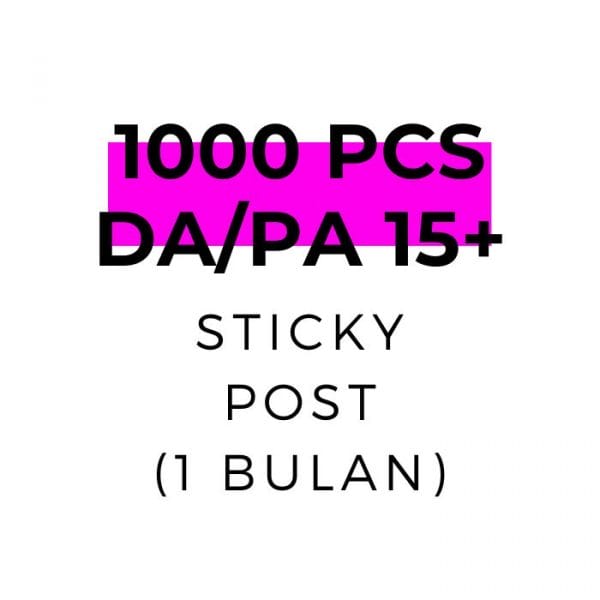 1000 PBN Sticky Homepage Post (1 Bulan)