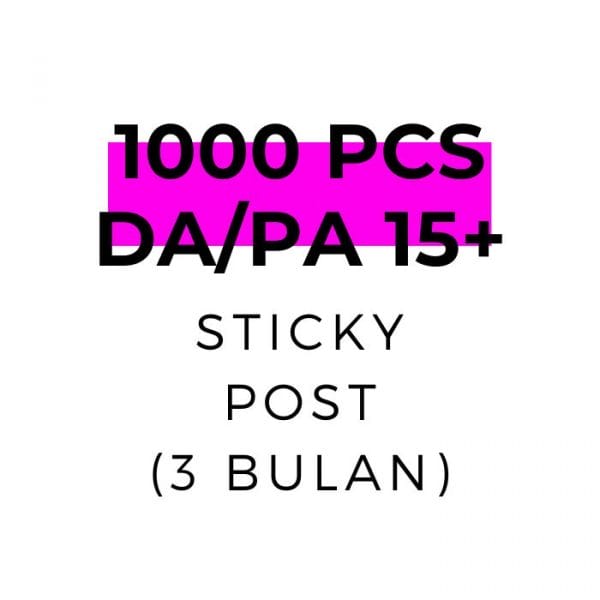 1000 PBN Sticky Homepage Post (3 Bulan)