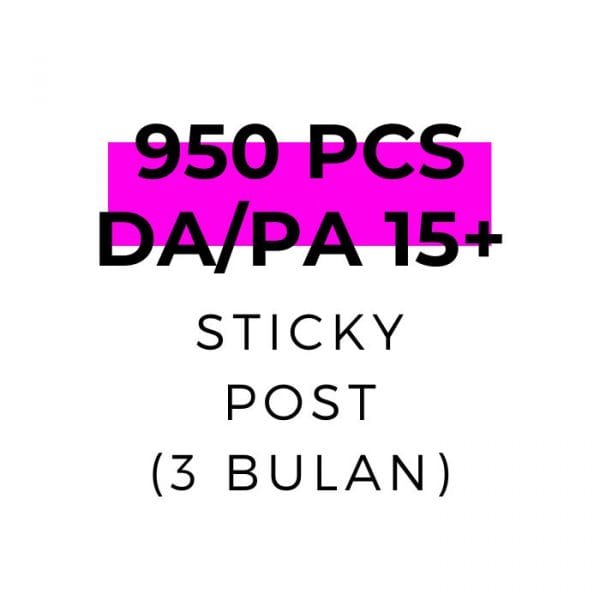 950 PBN Sticky Homepage Post (3 Bulan)